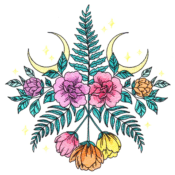 Lunar Flowers and Fronds Crest - Image 13