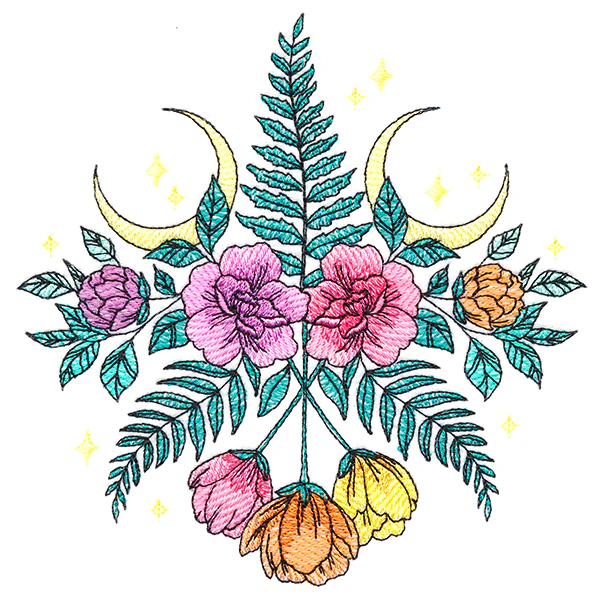 Lunar Flowers and Fronds Crest - Image 7