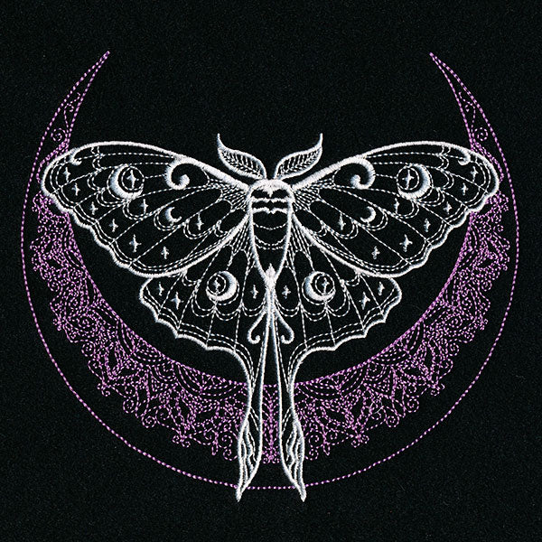 Mehndi Crescent Moon Luna Moth - Image 2