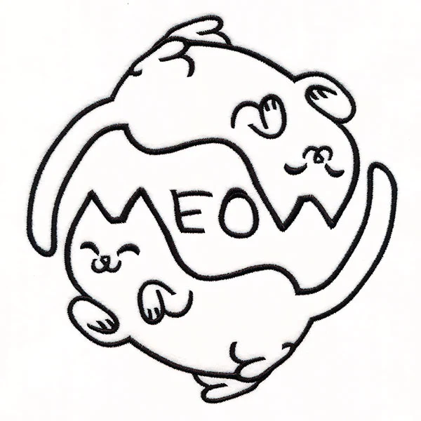 Meow Yin Yang Cat Circle - Image 3