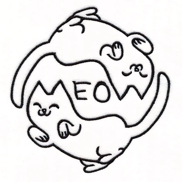 Meow Yin Yang Cat Circle - Image 7