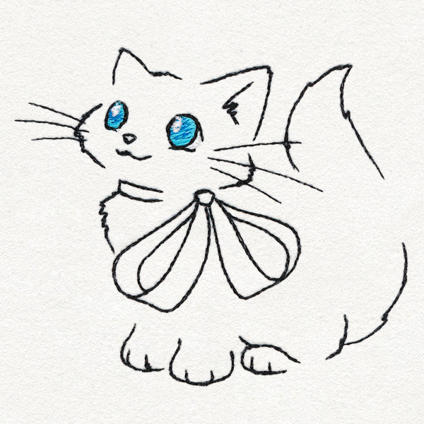 Meowy Christmas Cat with Bow - Image 4