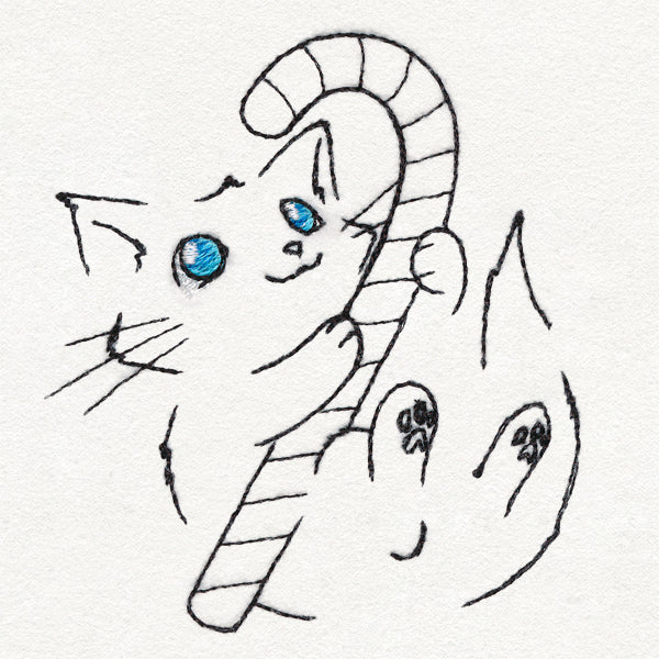 Meowy Christmas Cat with Candy Cane - Image 4