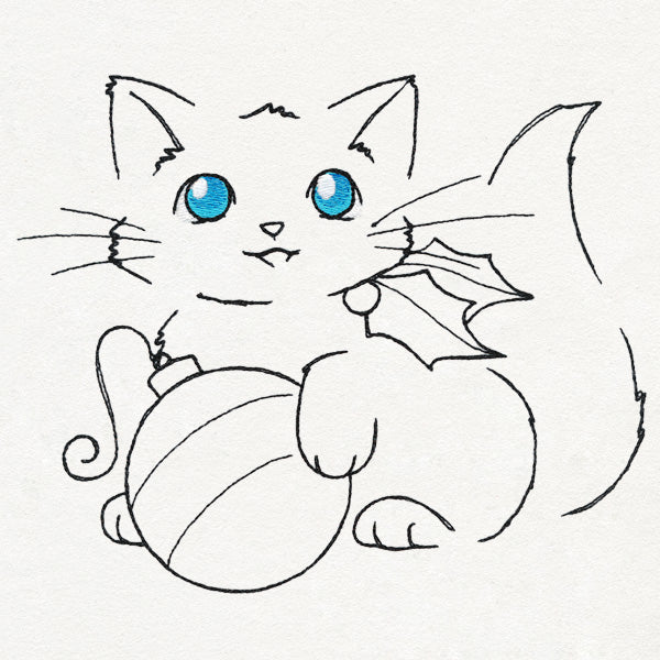 Meowy Christmas Cat with Ornament - Image 5