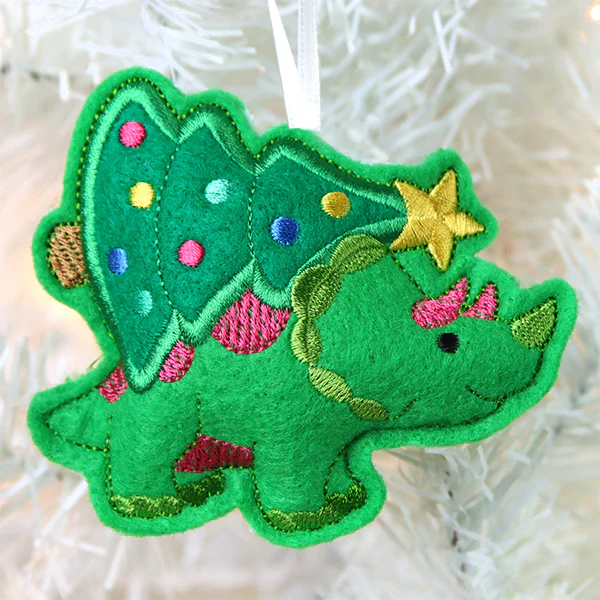 Merry Christmas Tree-ceratops (In-the-Hoop) - Image 3