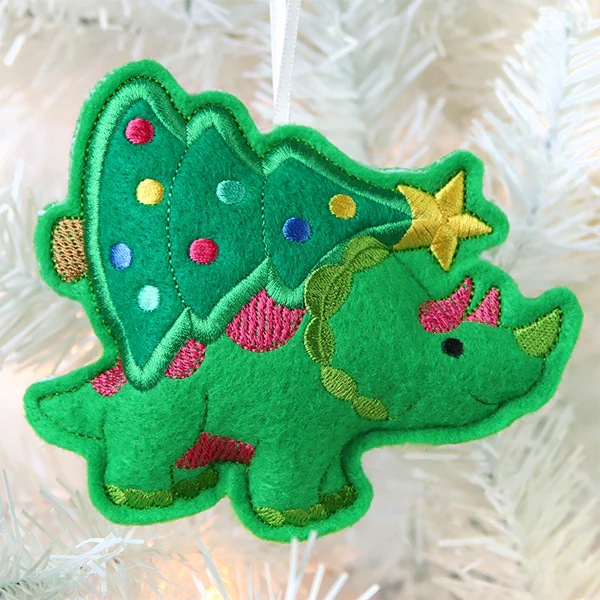 Merry Christmas Tree-ceratops (In-the-Hoop) - Image 5