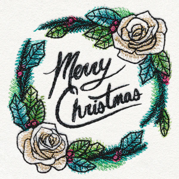 Merry Christmas Watercolor Wreath - Image 5