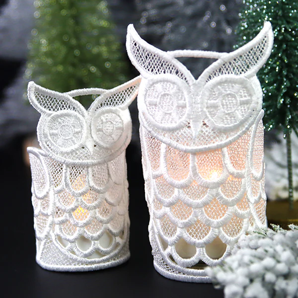 Mesmerizing Owl Candle Wrap (Lace) - Image 2