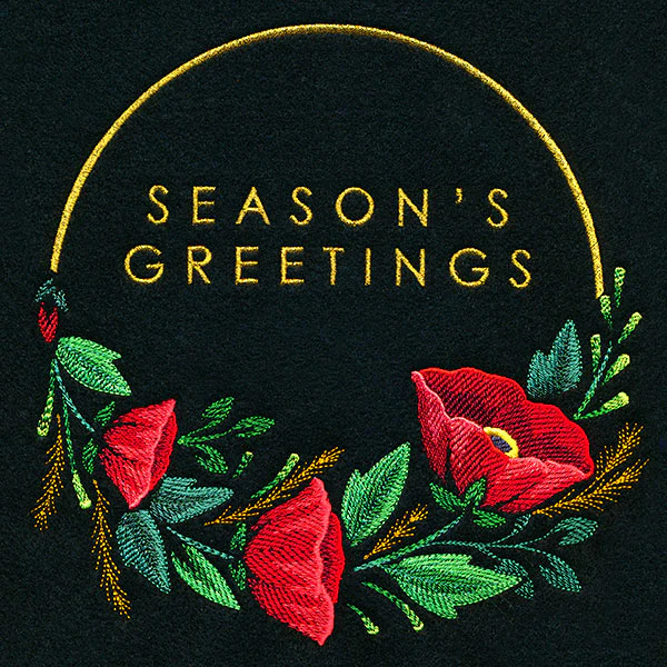 Modern Season's Greetings Wreath