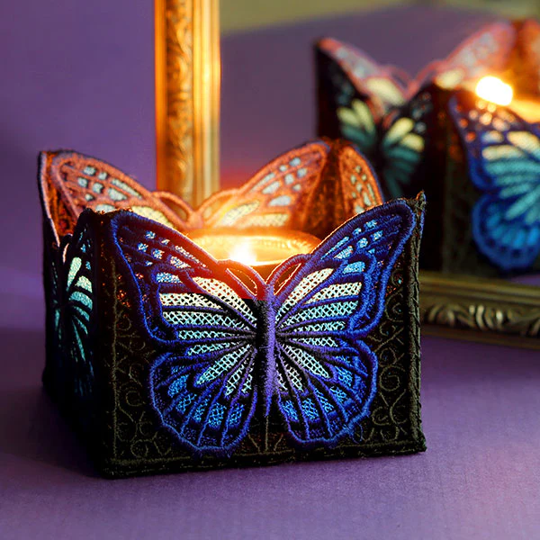 Monarch Butterfly Lantern (Lace) - Image 4