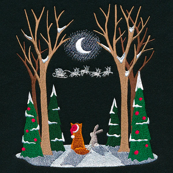Moonlit Christmas Scene