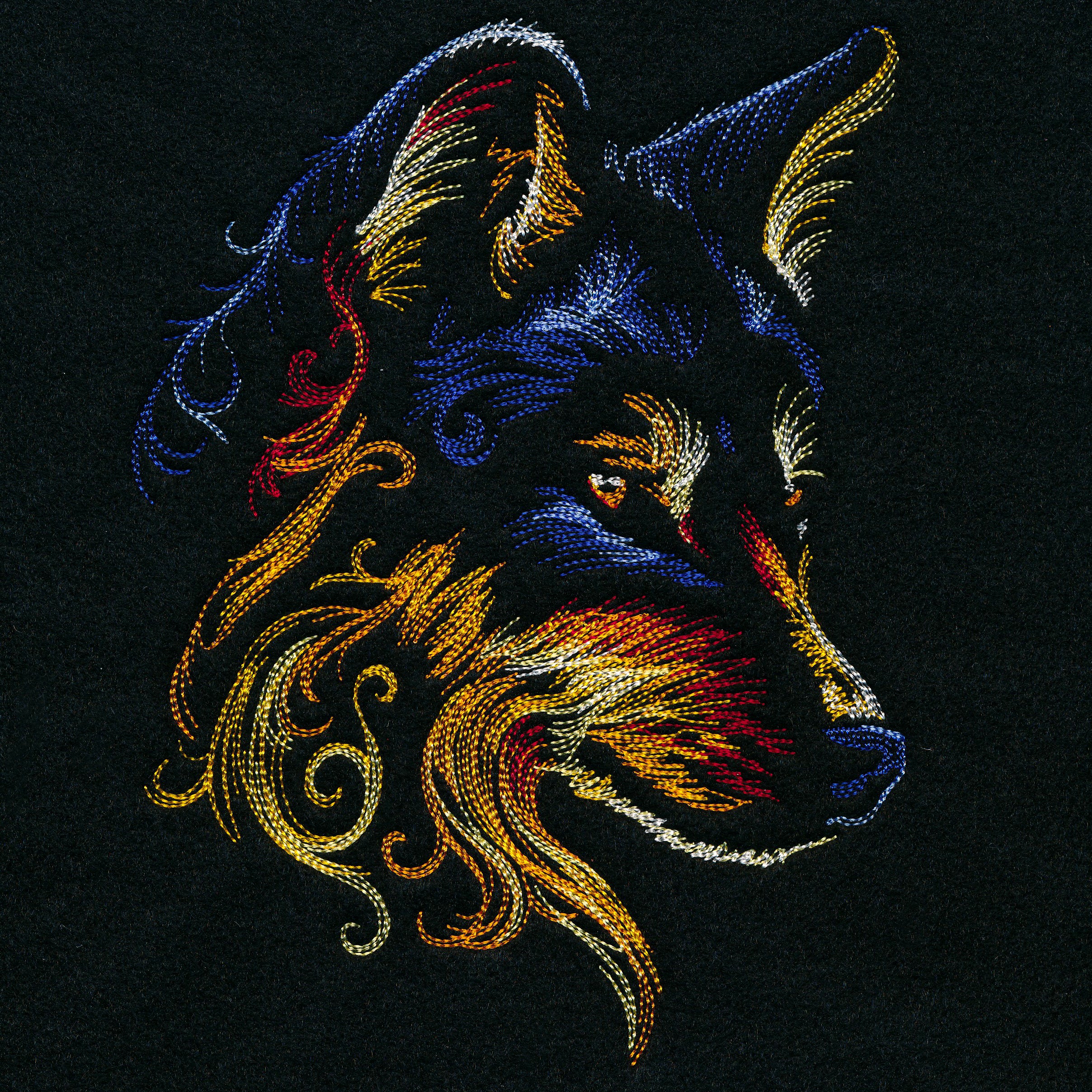 Moonlit Glow & Swirls Wolf - Image 3