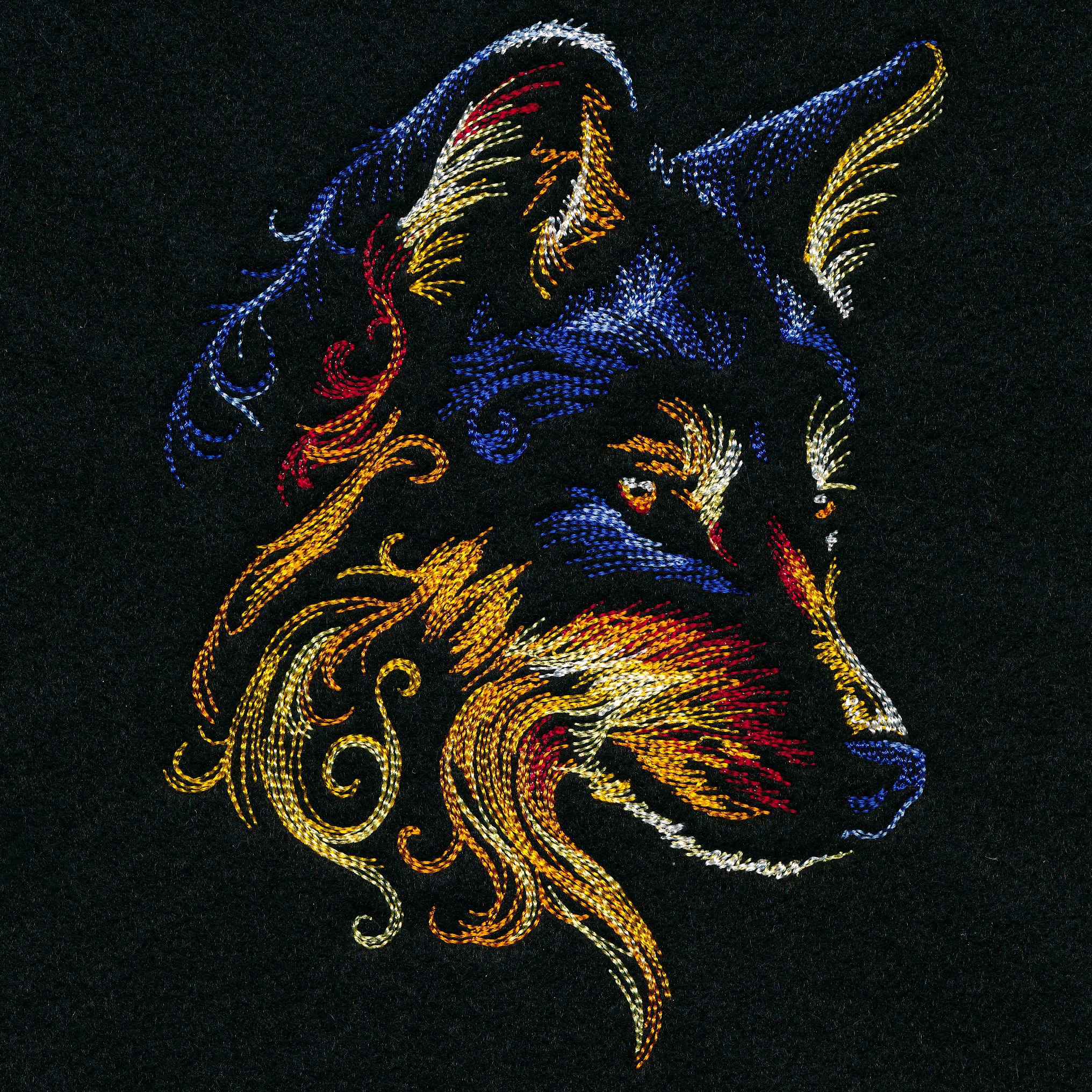 Moonlit Glow & Swirls Wolf - Image 5
