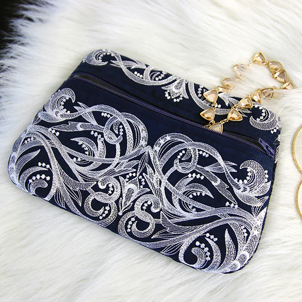 Moonlit Magic Lined Zipper Pouch (In-the-Hoop) - Image 4