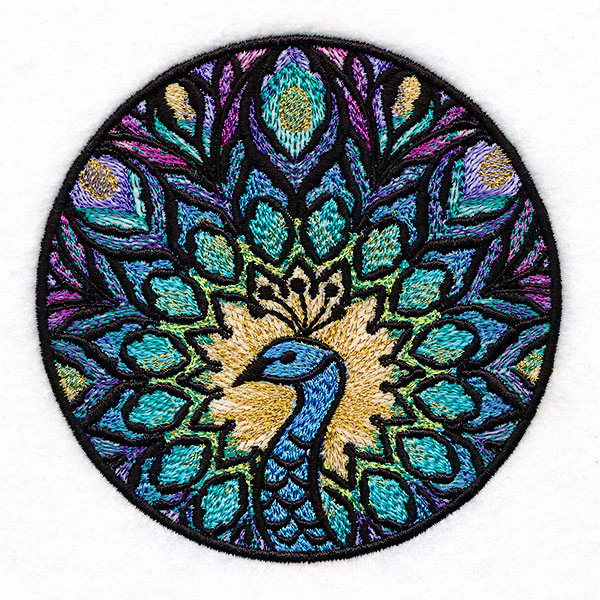 Mystical Stained Glass Peacock - Image 9