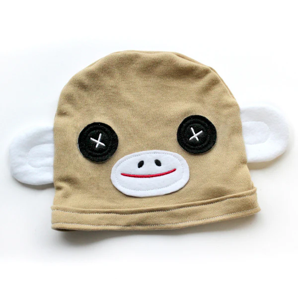 Noggin Nanimals - Sock Monkey Face (Applique) - Image 6