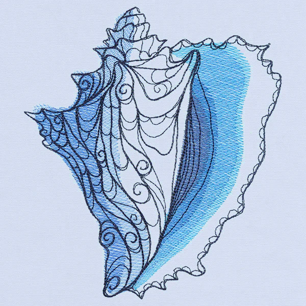 Ocean Blue - Conch Shell - Image 2