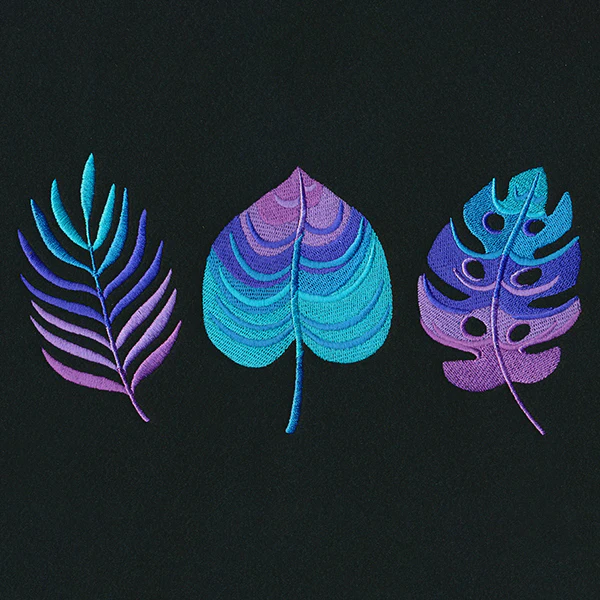 Ombre Tropical Leaves Trio - Image 2