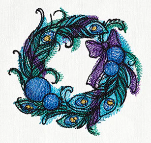 Painted Peacock Wreath - Image 3
