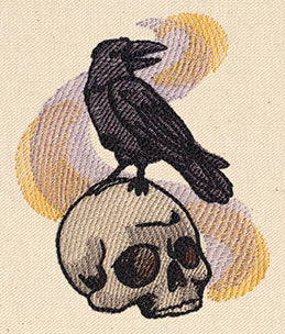 Painted Skull and Raven - Image 3