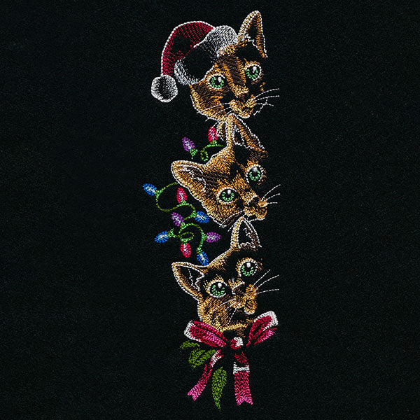 Peeking Christmas Cats Trio - Image 2
