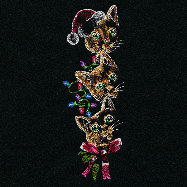 Peeking Christmas Cats Trio - Image 3