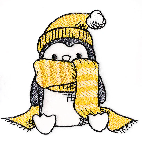 Penguin in Winter - Sitting - Image 3