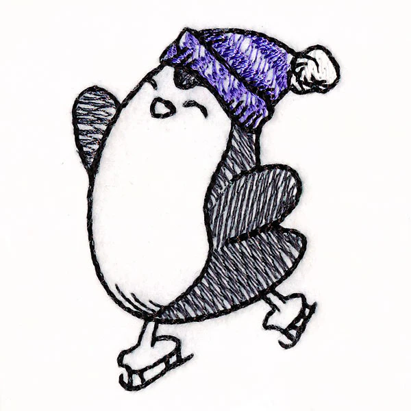 Penguin in Winter - Skating - Image 2
