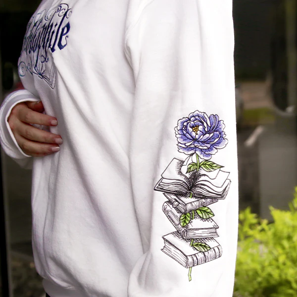 Peony in Book Stack - Image 3
