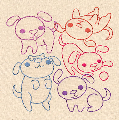 Playful Puppies Collage - Image 2