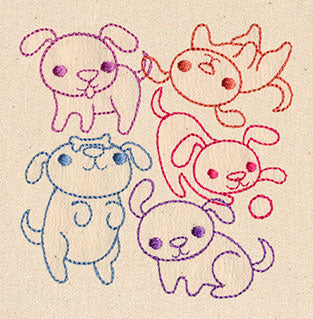 Playful Puppies Collage - Image 3