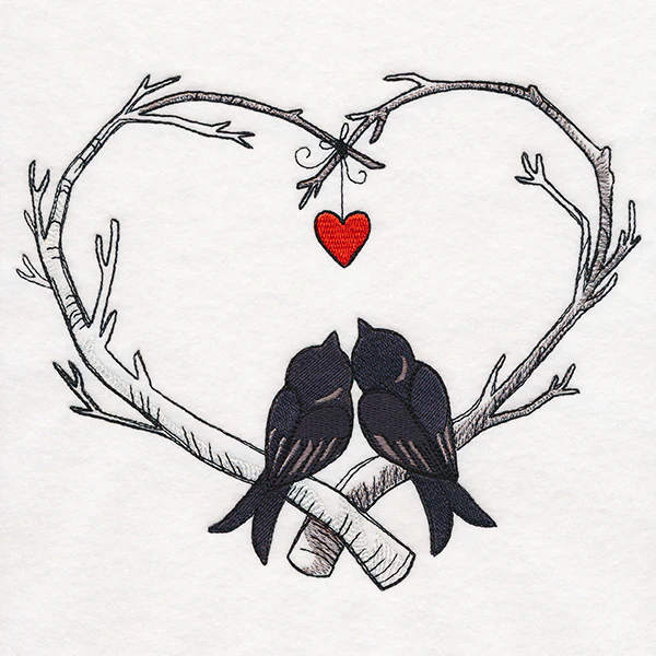 Poe-etic Love Birds
