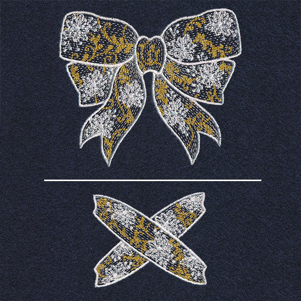 Poinsettias and Filigree Christmas Ribbon - Image 5