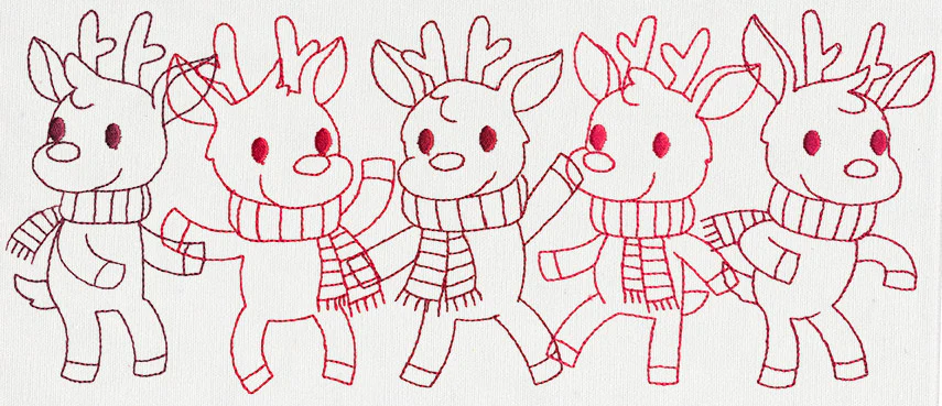 Prancing Reindeer Border