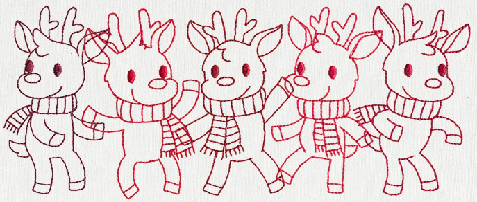 Prancing Reindeer Border - Image 2