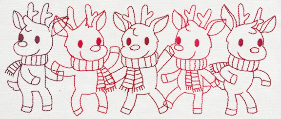 Prancing Reindeer Border - Image 3