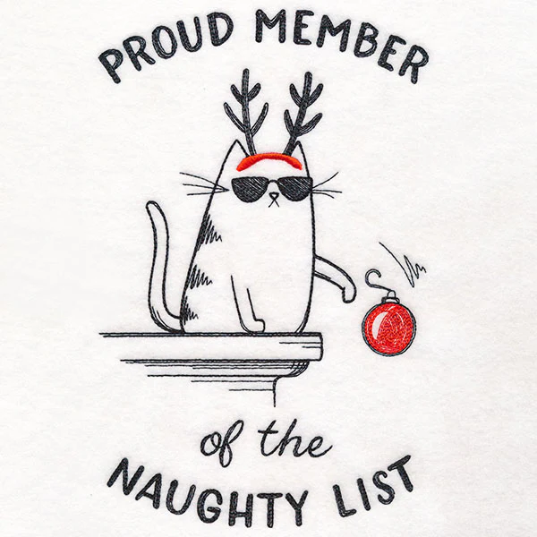 Proud Member of the Naughty List Cat