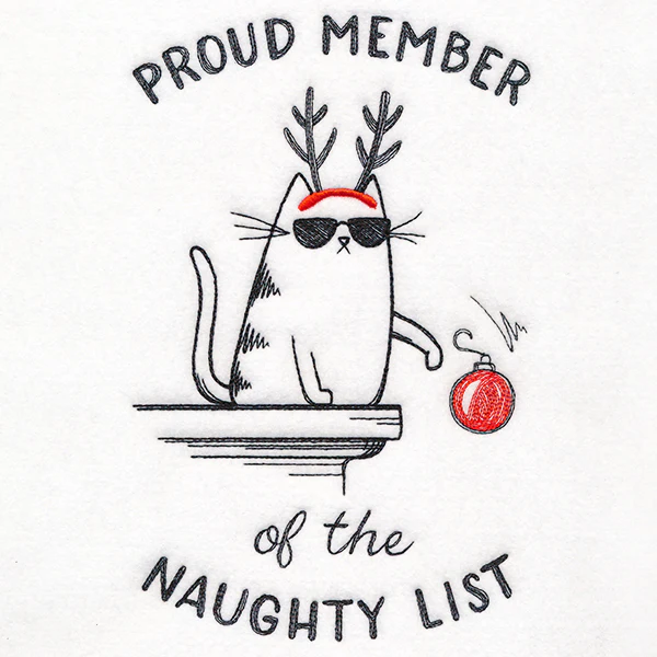 Proud Member of the Naughty List Cat - Image 3