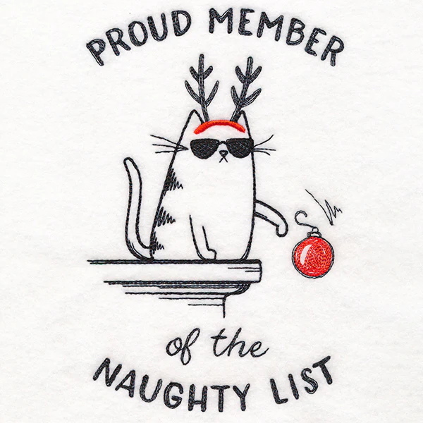 Proud Member of the Naughty List Cat - Image 5