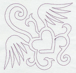 Quilting Winged Heart (Single Run) - Image 4