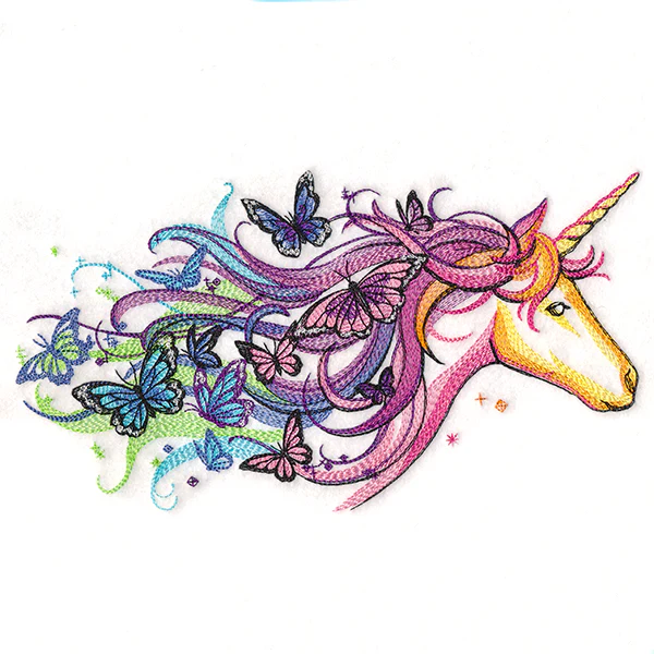 Rainbow Unicorn and Butterflies - Image 3