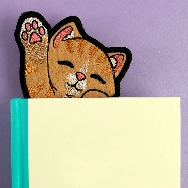 Reaching for Cuddles Cat Bookmark (In-the-Hoop) - Image 12