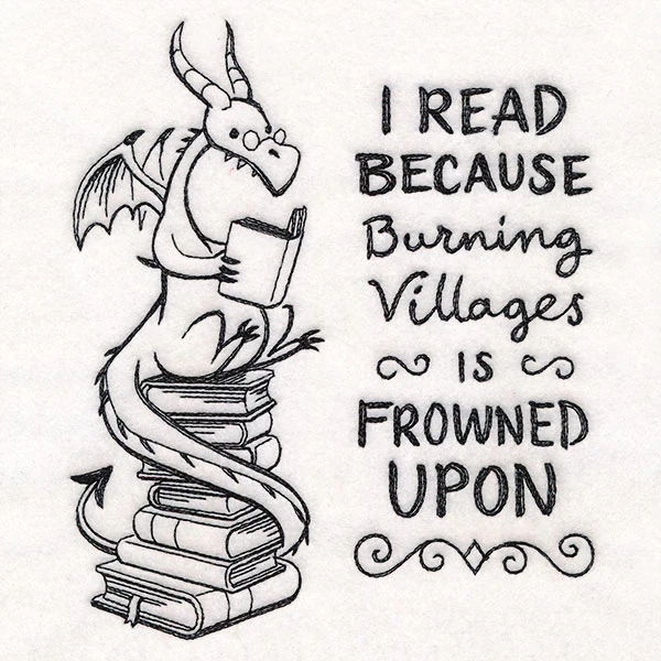 Reading Book Stack Dragon - Image 3