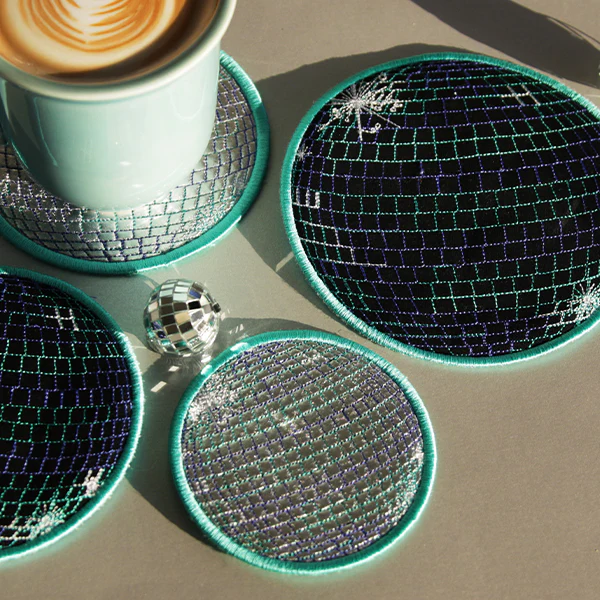 Ready to Party Disco Ball Coaster (In-the-Hoop) - Image 4
