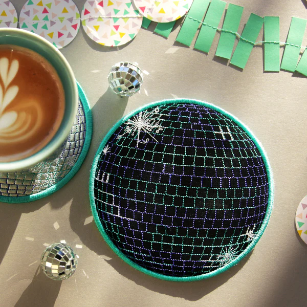 Ready to Party Disco Ball Trivet (In-the-Hoop) - Image 2