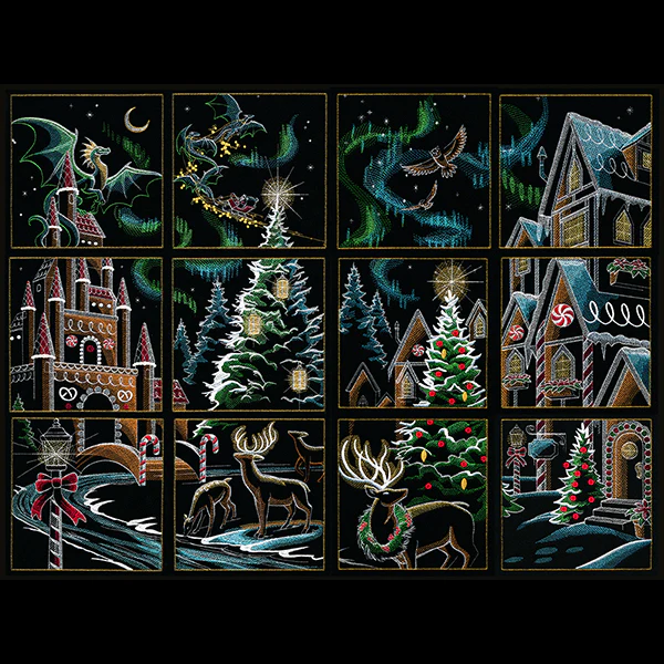 Reindeer & Gingerbread Christmas Scene II - Panel 3 - Image 16