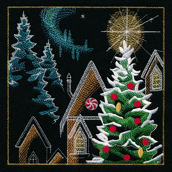 Reindeer & Gingerbread Christmas Scene II - Panel 3 - Image 17