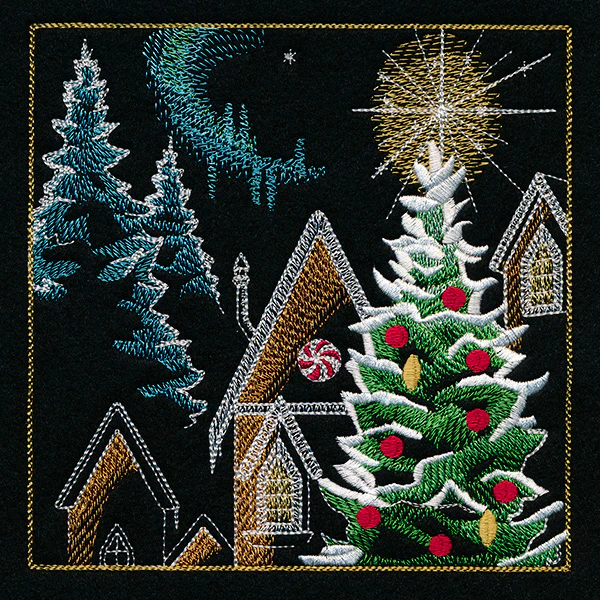 Reindeer & Gingerbread Christmas Scene II - Panel 3 - Image 9