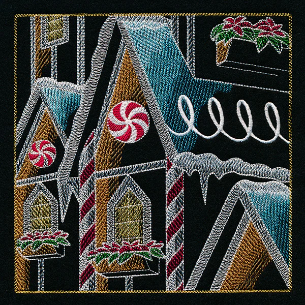 Reindeer & Gingerbread Christmas Scene II - Panel 4 - Image 4