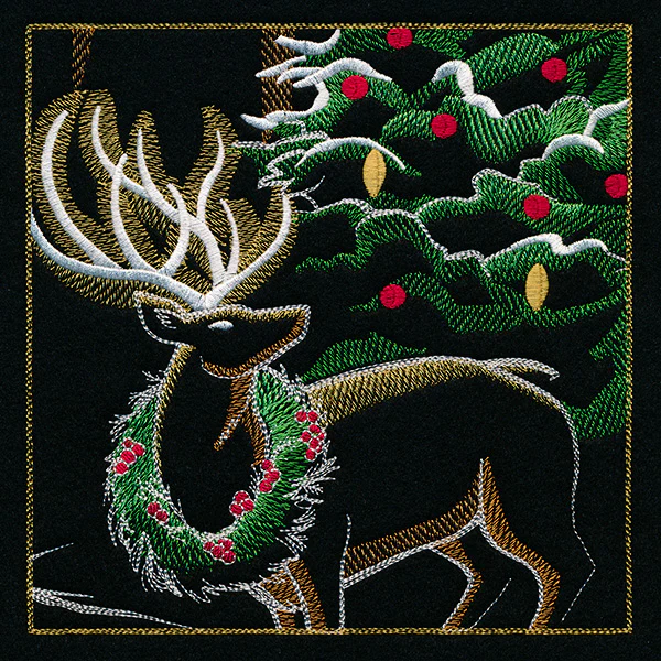 Reindeer & Gingerbread Christmas Scene II - Panel 5 - Image 5